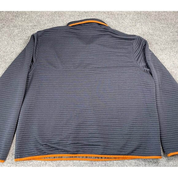 L.L.Bean Men's Slightly Fitted XXXL Reg Pullover Polyester Navy & Orange Trim - Picture 5 of 6